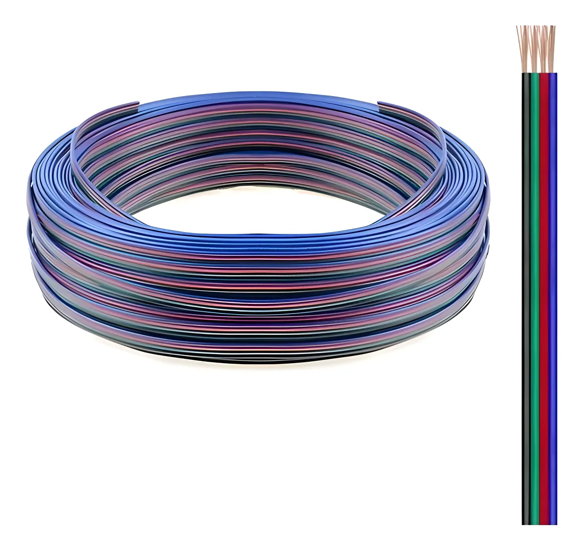 10m Cable Electrico Extension Tiras Led Rgb 4 Pines 22 Awg Cable Eléctrico 10m Calibre 22awg 4pin Tira Led