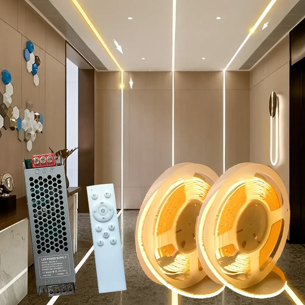 10m Kit Tira Led Cob Ws2811 Secuencial Efecto Agua Corriendo Blanco Calido