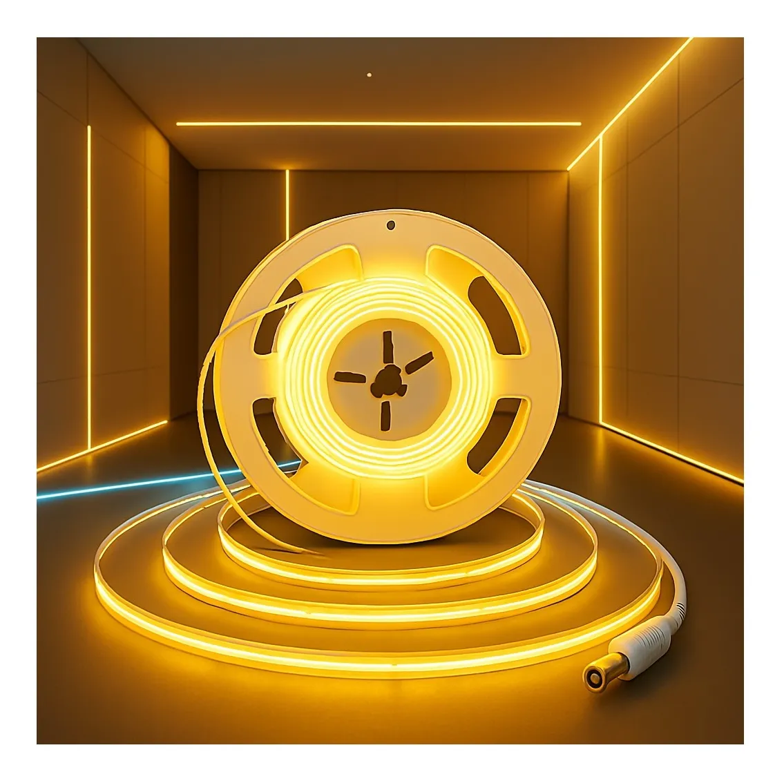 10m Rollo Tira Led Cob Alta Densidad Blanco Calido Dc 24v