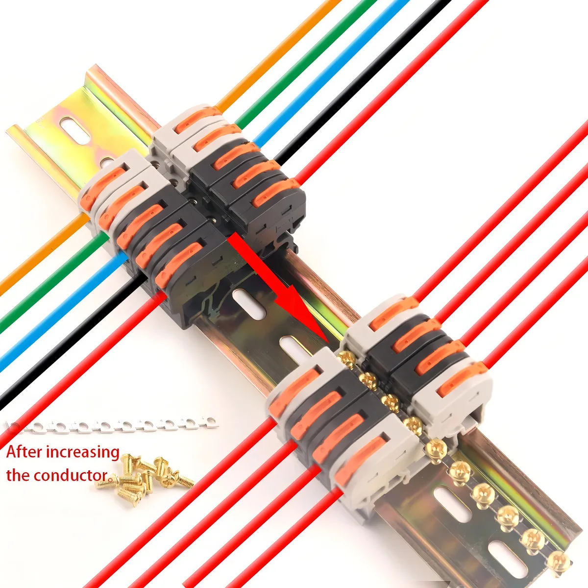 20 Clemas Grises/negras Diygo 211 Splicing Type Conectores Con Puentes Interconexión Color 10 Grises 10 Negras