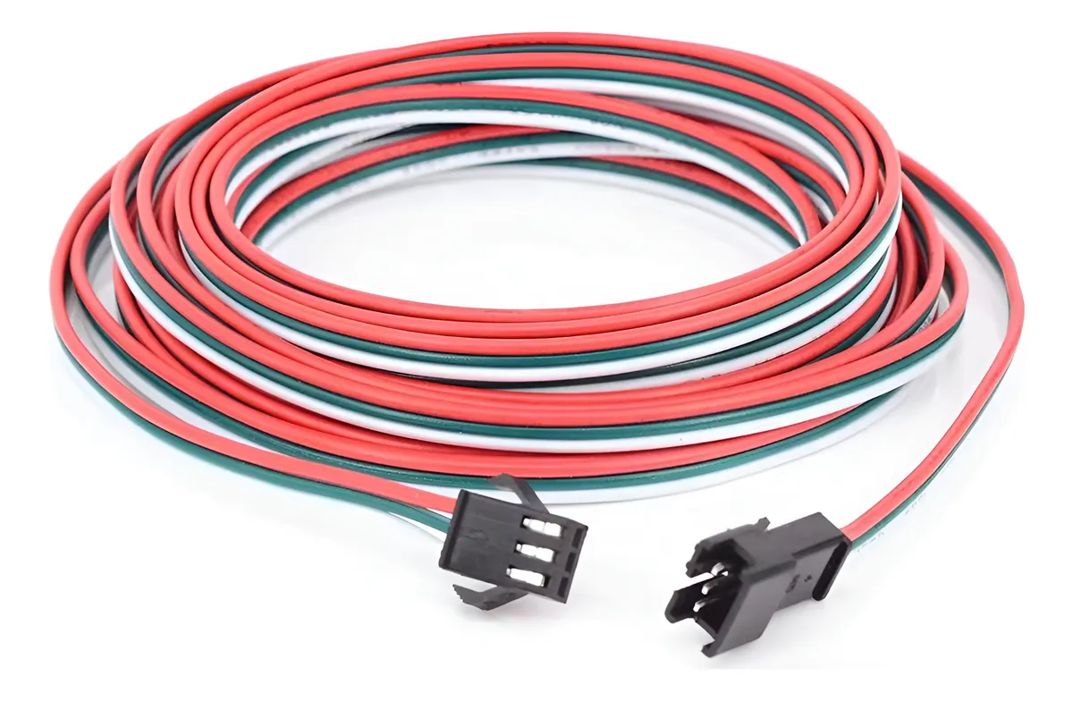 2m Extensión Conector Eléctrico Jst 3 Pines Tira Led