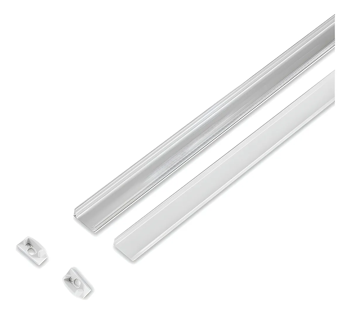 3m Canaleta Rígida Tira Led Aluminio Tipo U Difusor Opaco 3m Canaleta Aluminio Tipo U Tiras 8 10 12 Mm Difusor Opaco