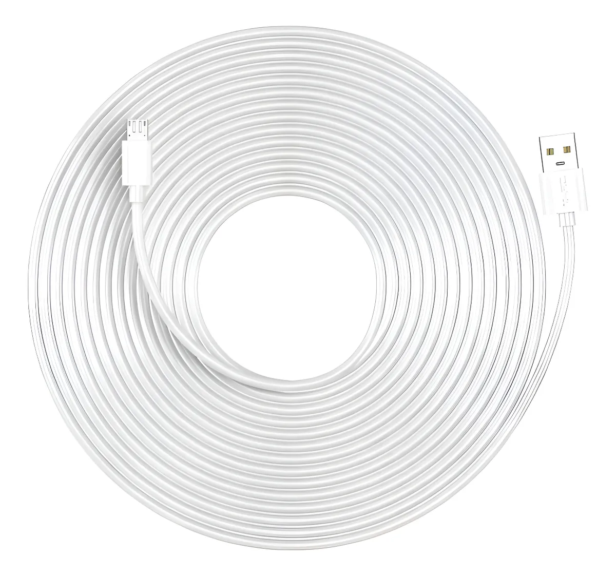5m Cable Cargador Blanco Tipo V8 Micro Usb Universal Blanco