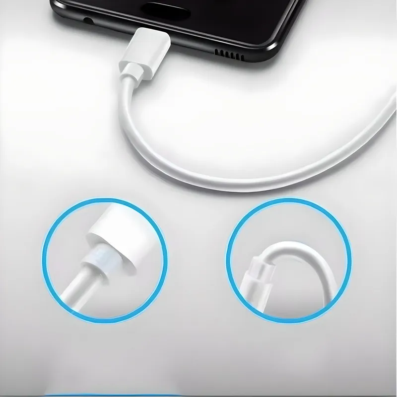 5m Cable Cargador Blanco Tipo V8 Micro Usb Universal Blanco