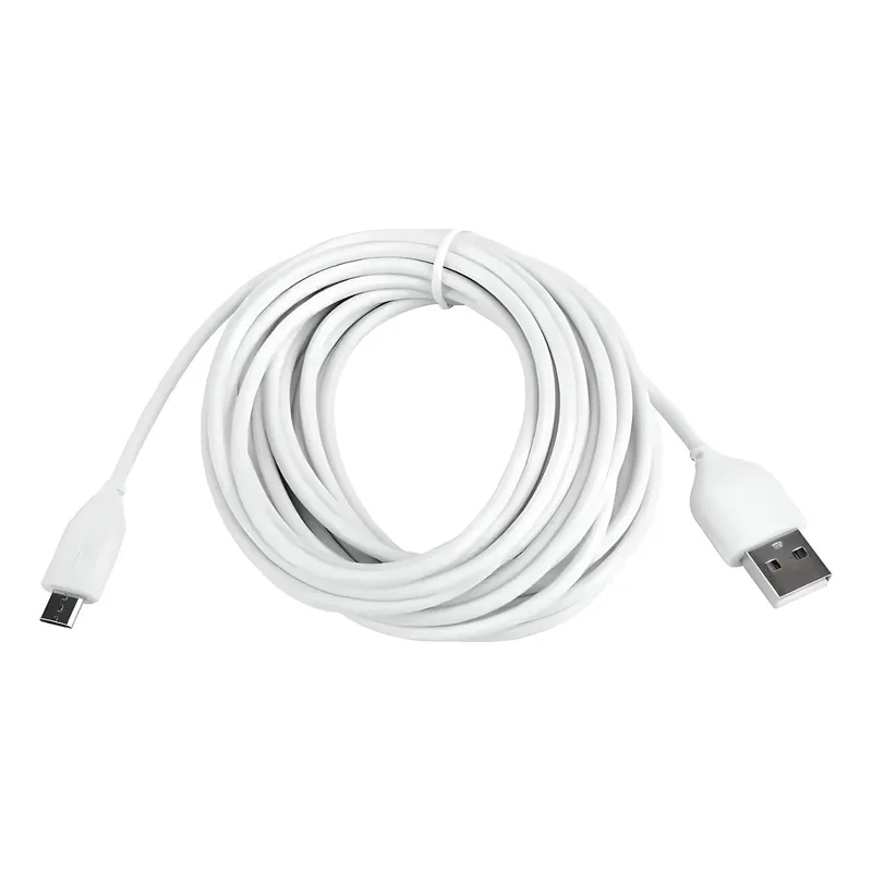 5m Cable Cargador Blanco Tipo V8 Micro Usb Universal Blanco