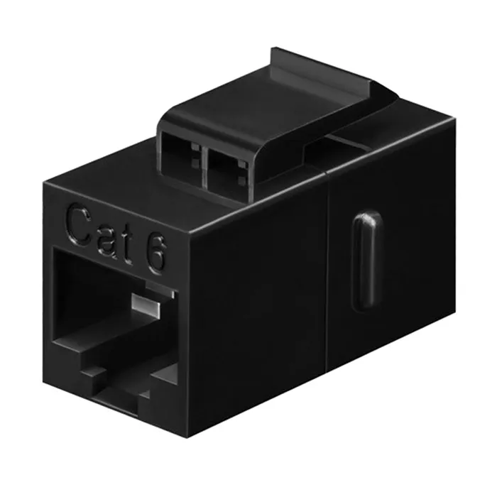 Acoplador Keystone CAT 6A UTP RJ45 Keystone Jack Hembra a Hembra Acoplador Ethernet CAT6 Color Negro