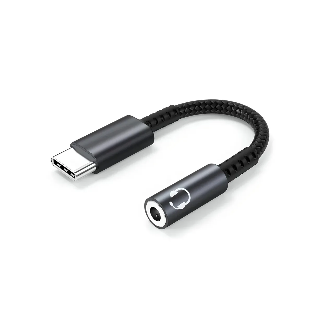 Adaptador Audio Dac Tipo C A Plug 3.5mm Hires Hifi 48khz Negro 5.0