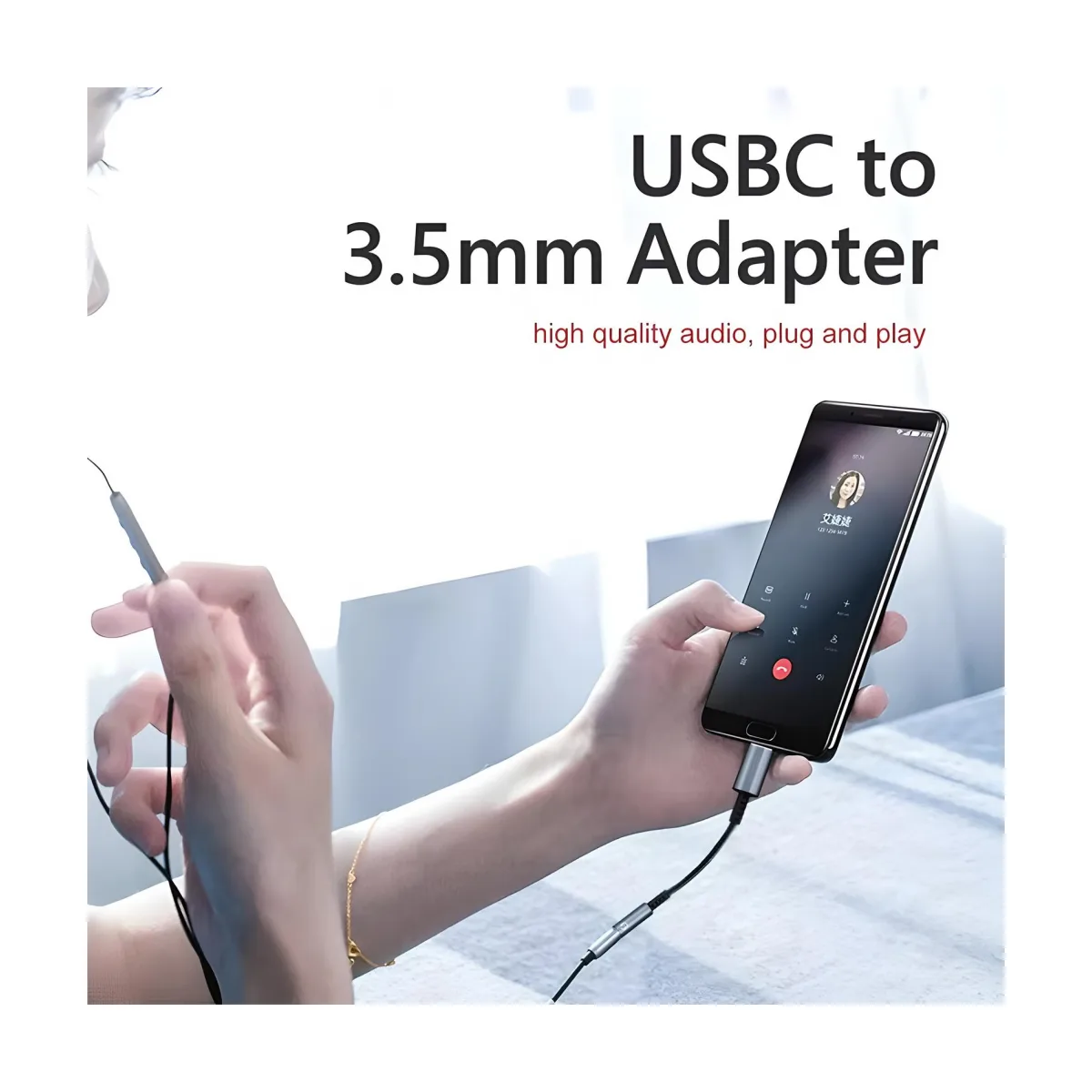 Adaptador Audio Dac Tipo C A Plug 3.5mm Hires Hifi 48khz Negro 5.0