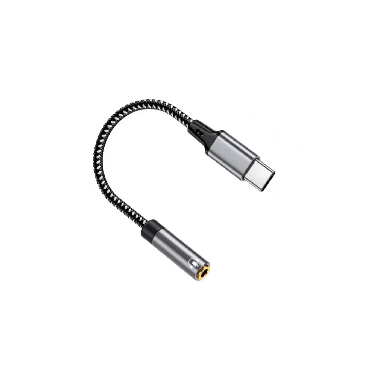 Adaptador Audio Dac Tipo C A Plug 3.5mm Hires Hifi 48khz Negro 5.0