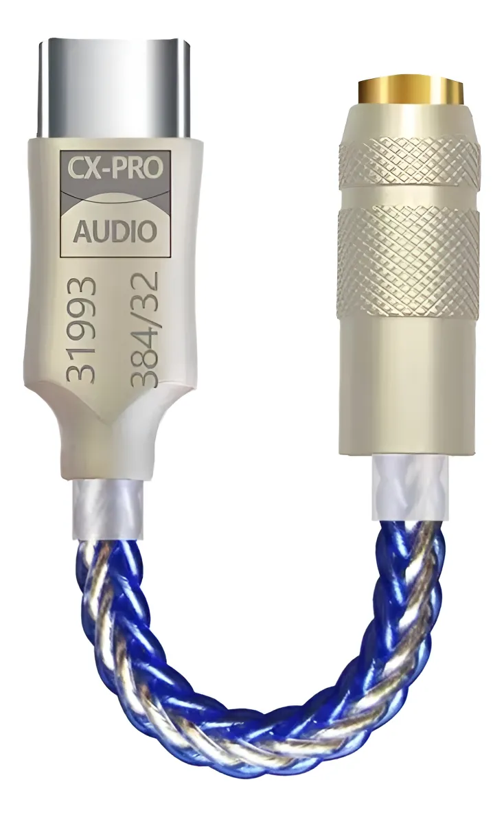 Adaptador De Audio Dac Usb C A Jack 3.5 Mm Hifi 384khz Azul Azul Acero