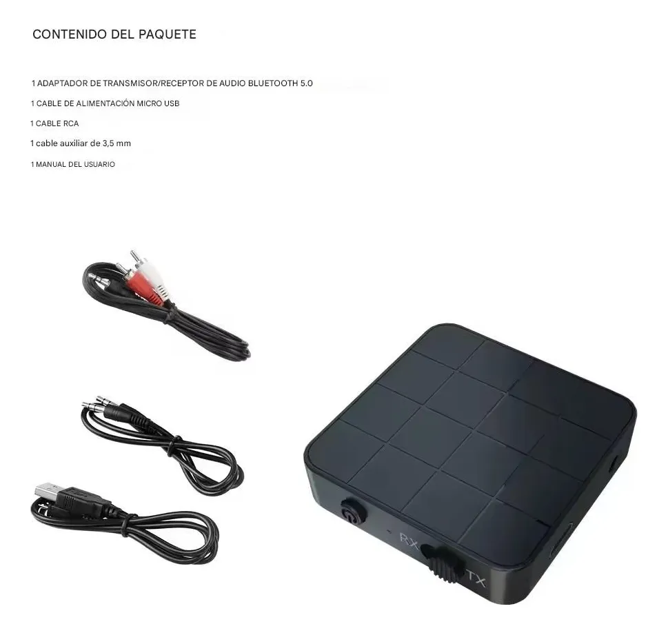 Adaptador Emisor Receptor 2 En 1 Bluetooth 5.0 Kn321