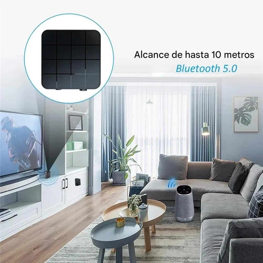 Adaptador Emisor Receptor 2 En 1 Bluetooth 5.0 Kn321
