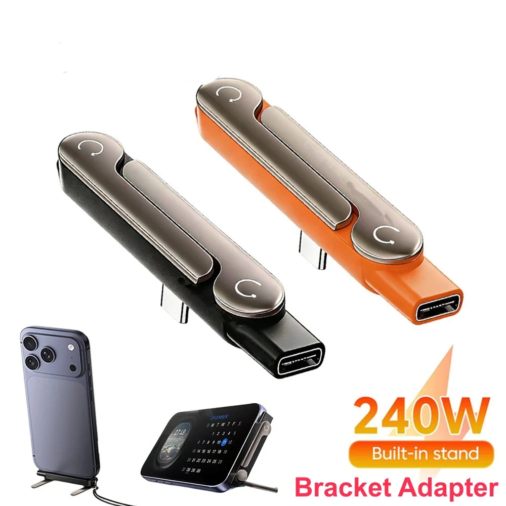 Adaptador USB-C OTG Carga Rápida 240W Plegable