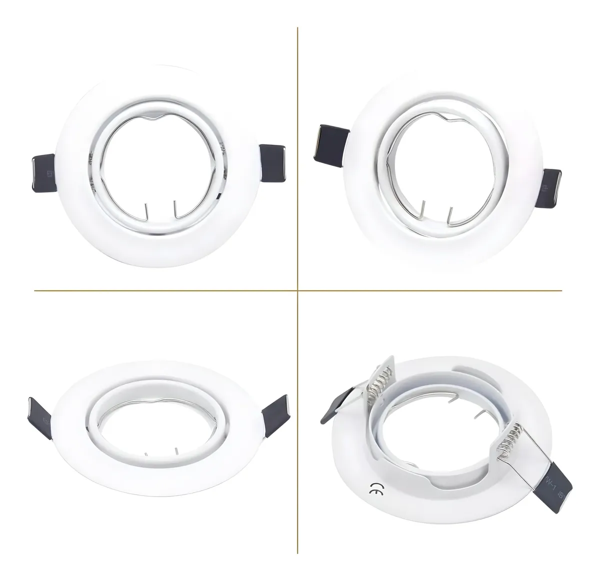 Base Empotrable Para Foco Spot Mr16 Gu10 50mm Blanco