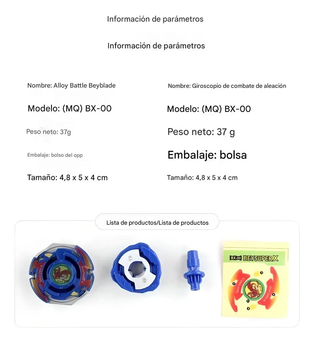 Beyblade Series Bx Juguete Trompo Armable Metalico Negro Naranja