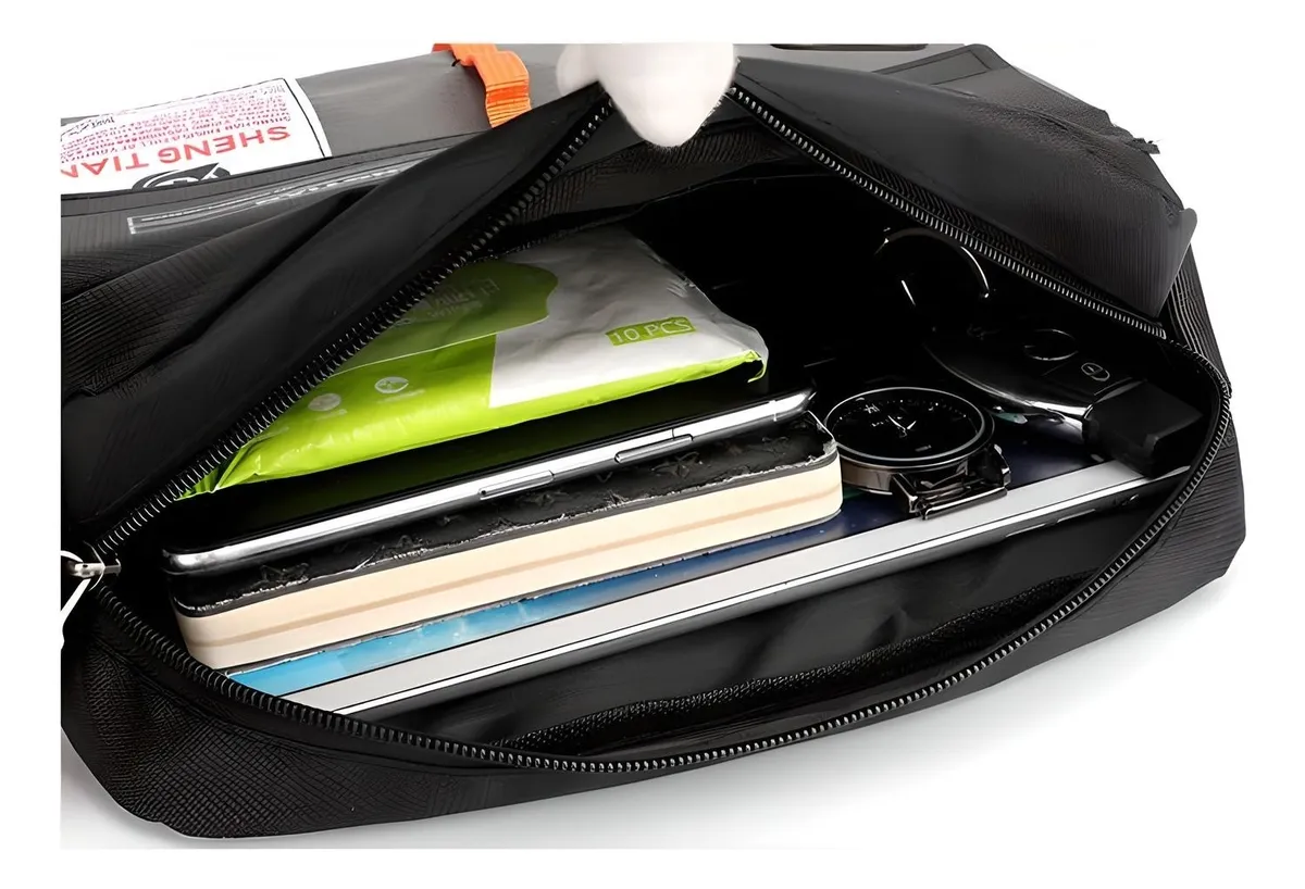 Bolso Bandolera De Hombre Nylon Crossbody Elige Color Azul Oscuro