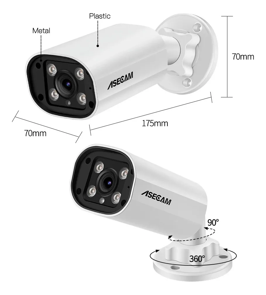 Cámara Seguridad 4mp Lente 2.8mm Alta Resolución Blanco