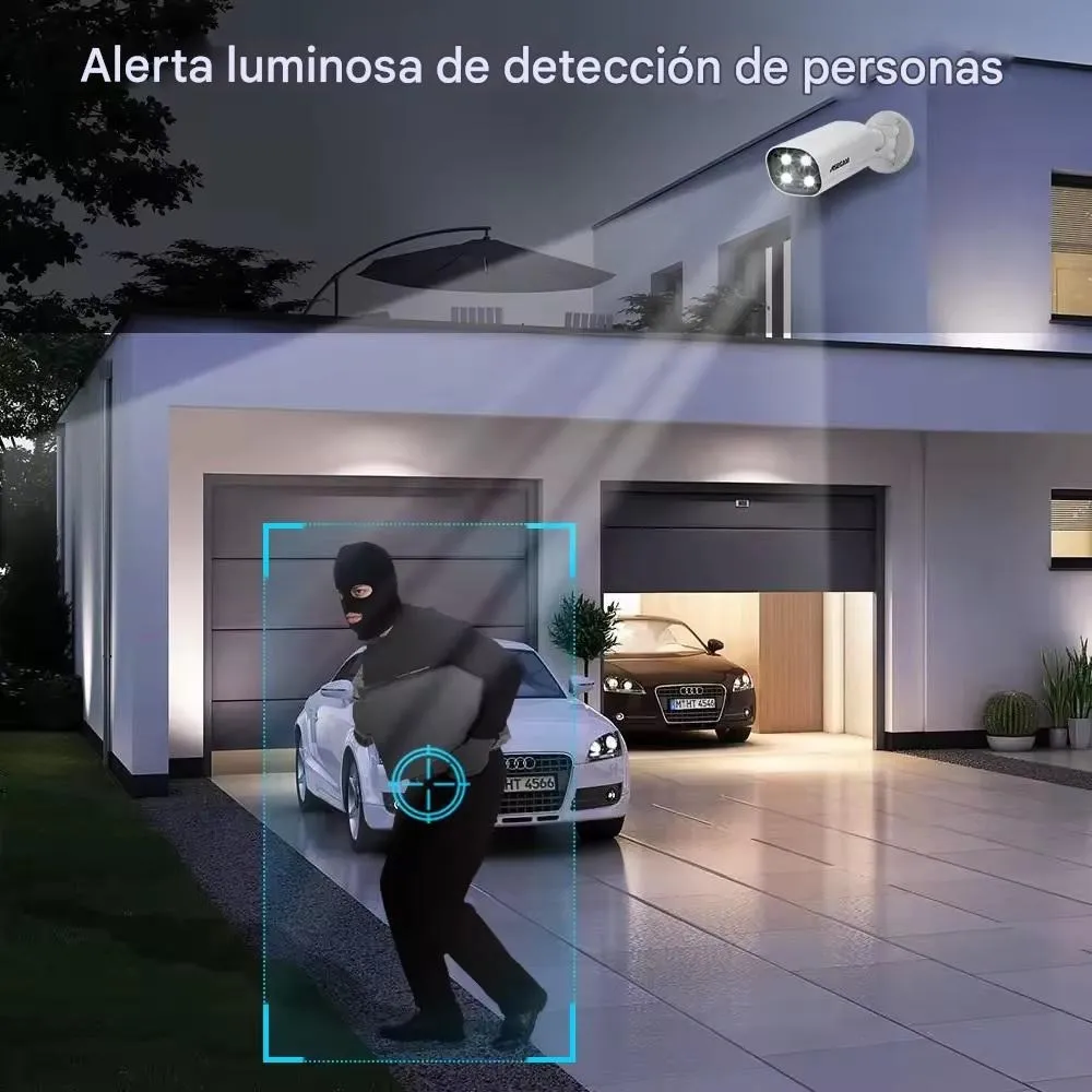 Cámara Seguridad 4mp Lente 3.6mm Alta Resolución Blanco