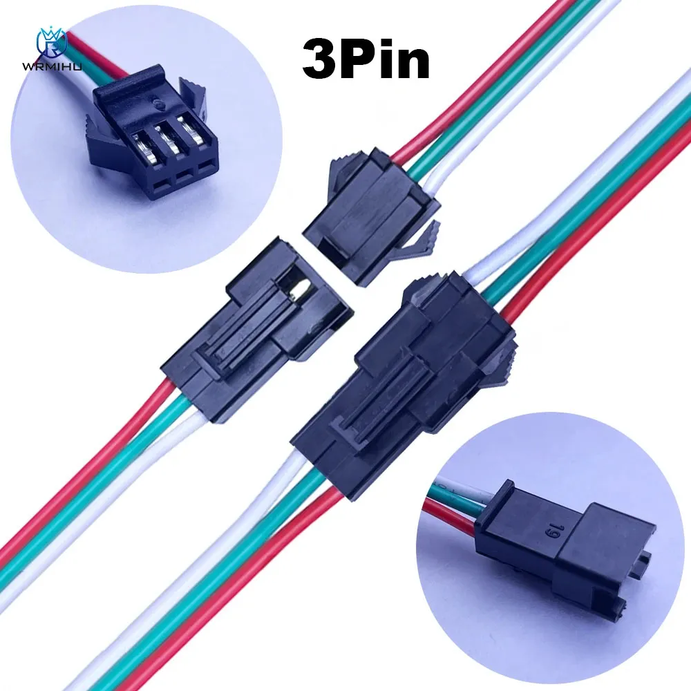 Conector Jst 3 Pines Tiras Led Pixel Digita 15cm Rgbic Y Monocromáticas Agua Corriendo