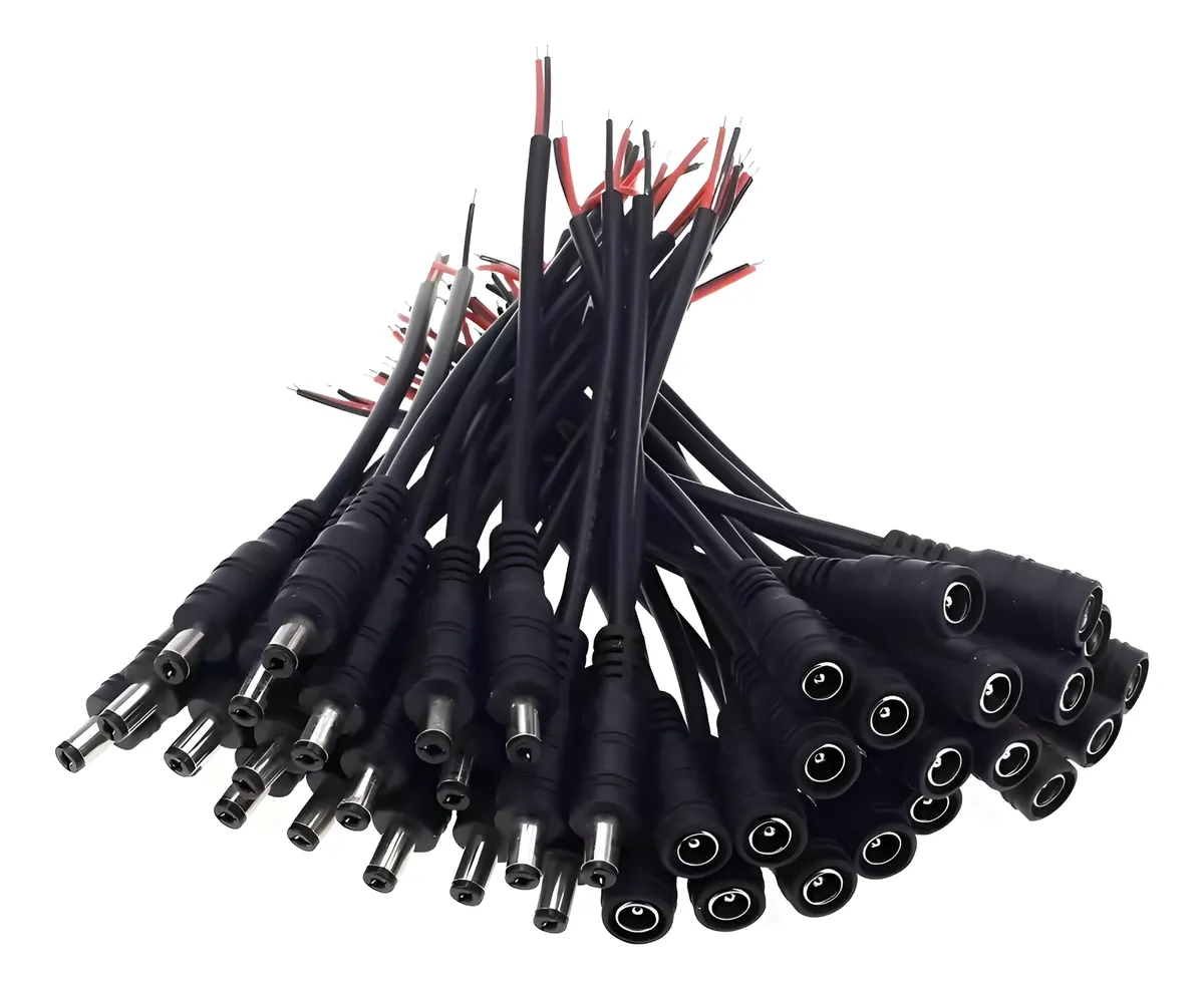 Conector Tiras Led Dc Hembra Y Macho 2.1mm X 5.5mm