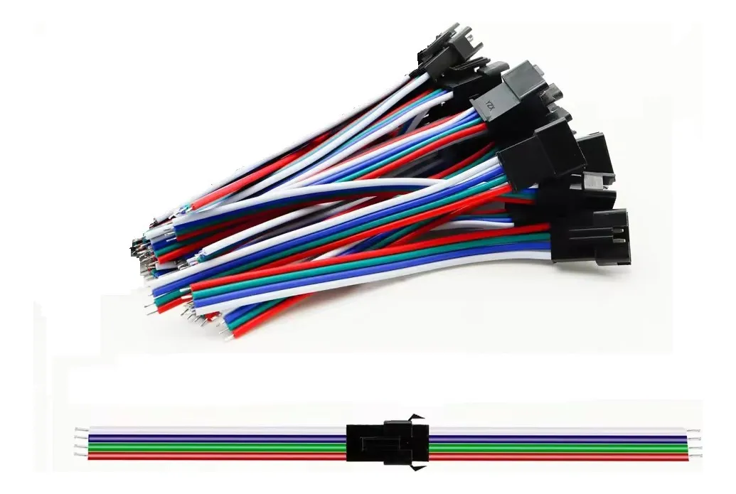Conectores Cable Jst 4 Pines Tiras Led 10cm - Rgb