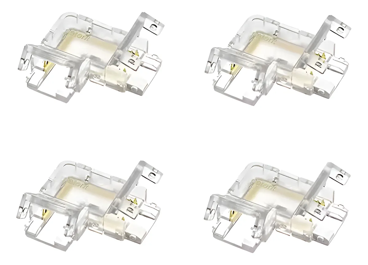 Conectores Tira Led Tipo L Cob Unicolor 2 Pines 8mm Ancho Broche Tipo L 2p8mm