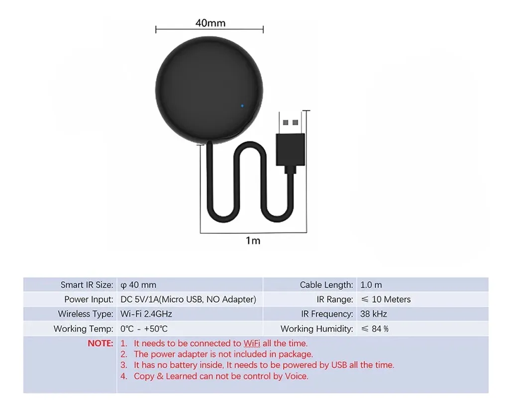 Control Remoto Inteligente Ir Universal Smart Life Tuya Wifi
