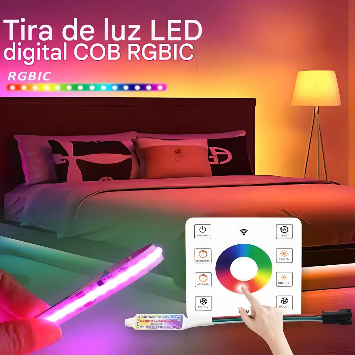 Control Tactil Tiras Led Rgb 8 Botones 2811 2812 Blanco