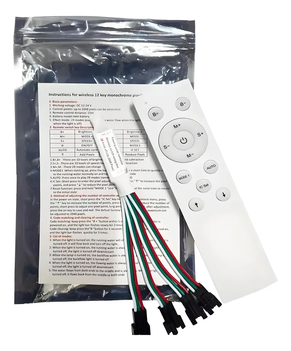 Controlador Blanco 4 Canal Led Secuencial Agua Corriendo