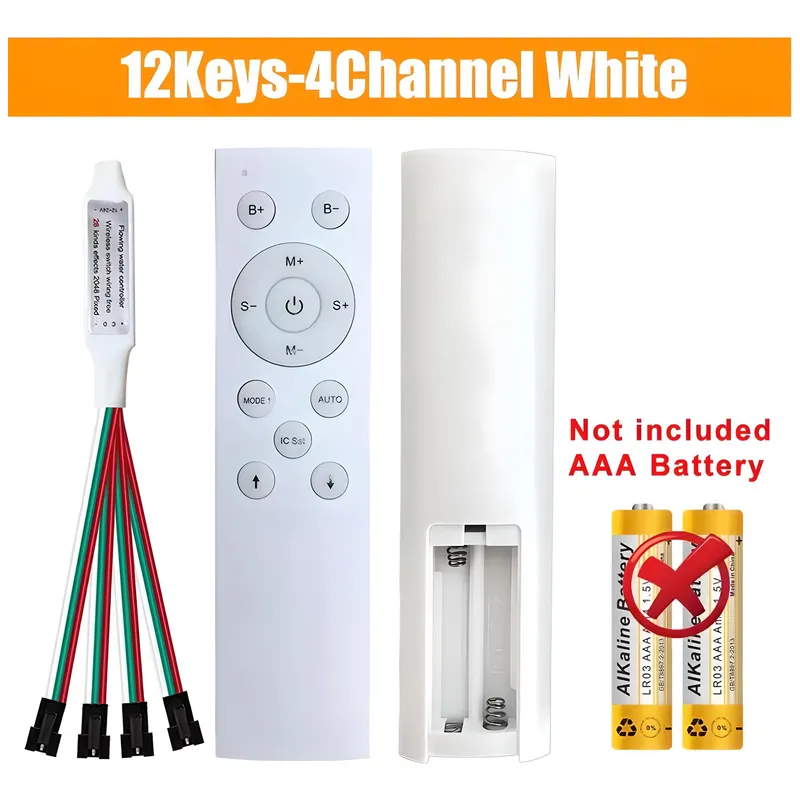 Controlador Blanco 4 Canal Led Secuencial Agua Corriendo