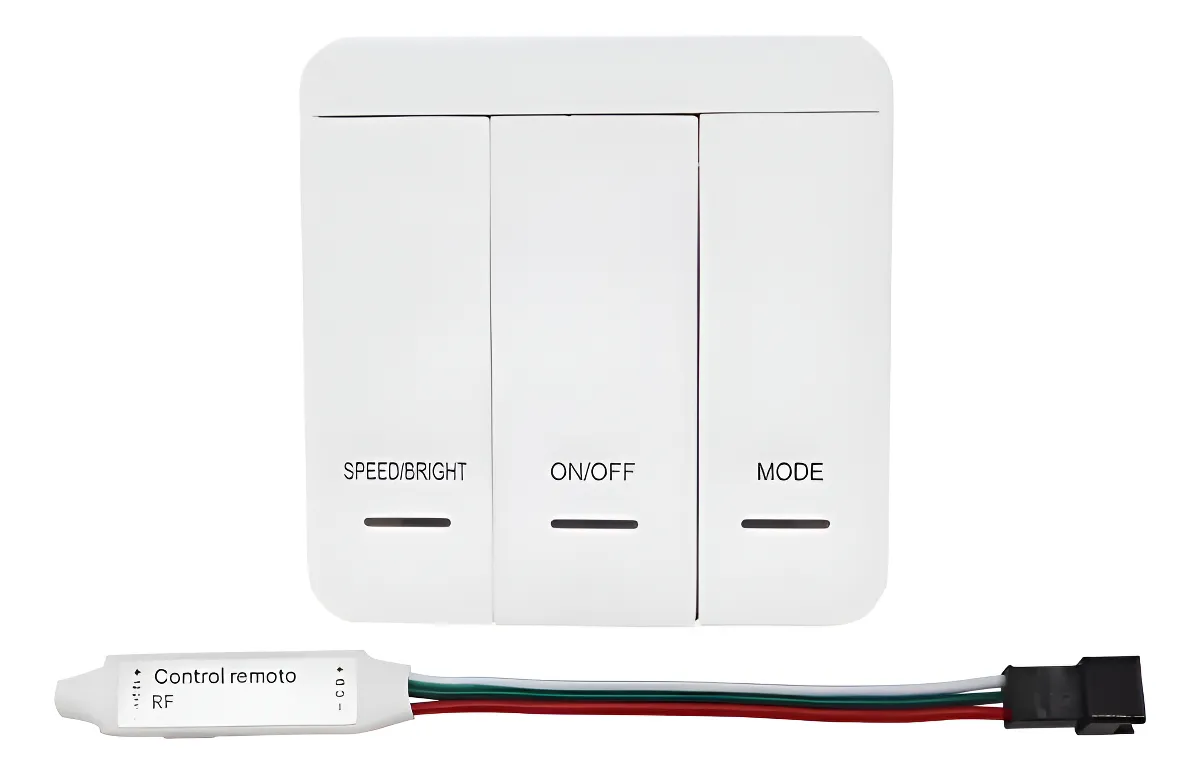 Controlador + Control Led Secuencial Efecto Agua Corriendo Blanco