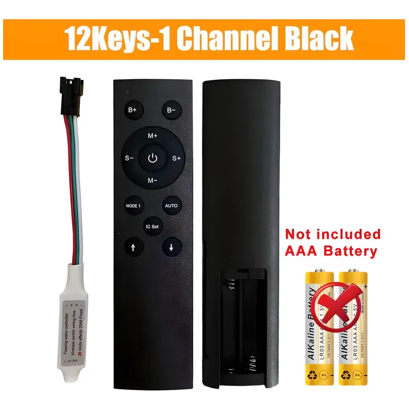 Controlador Negro 1 Canal Led Secuencial Agua Corriendo