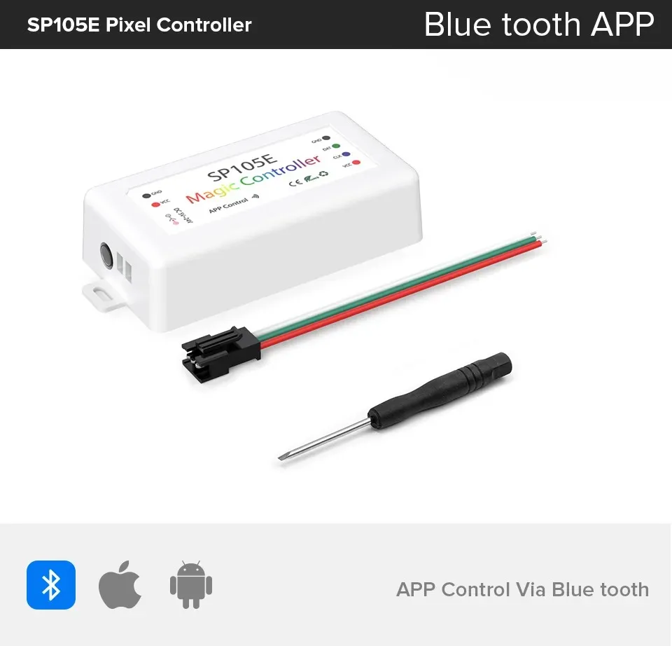 Controlador Tira Led Direccionable Pixel Digital Bt Sp105e Rgbic