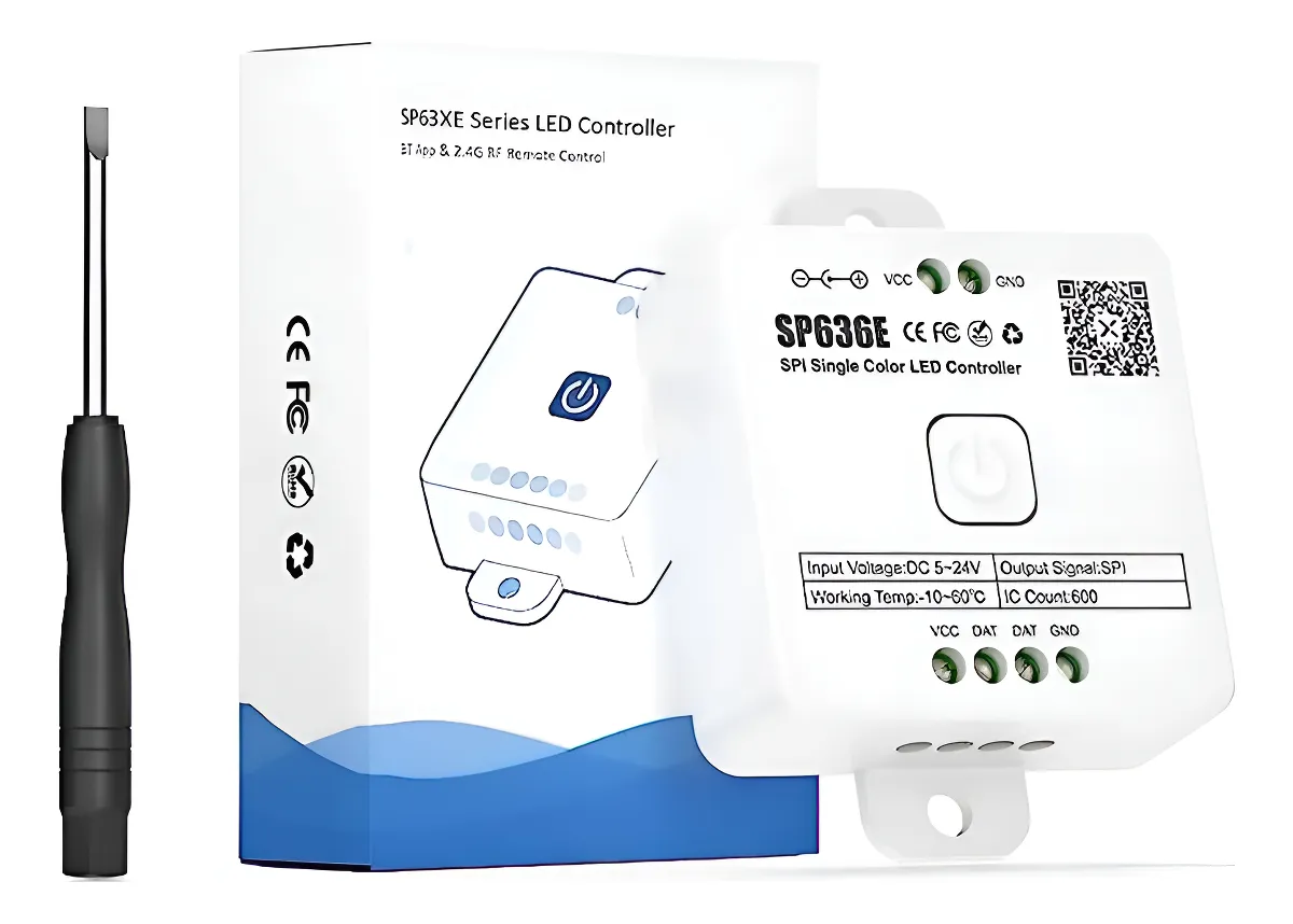 Controlador Tira Led Secuencial Agua Corriendo Bluetooth Monocromática 1 Color