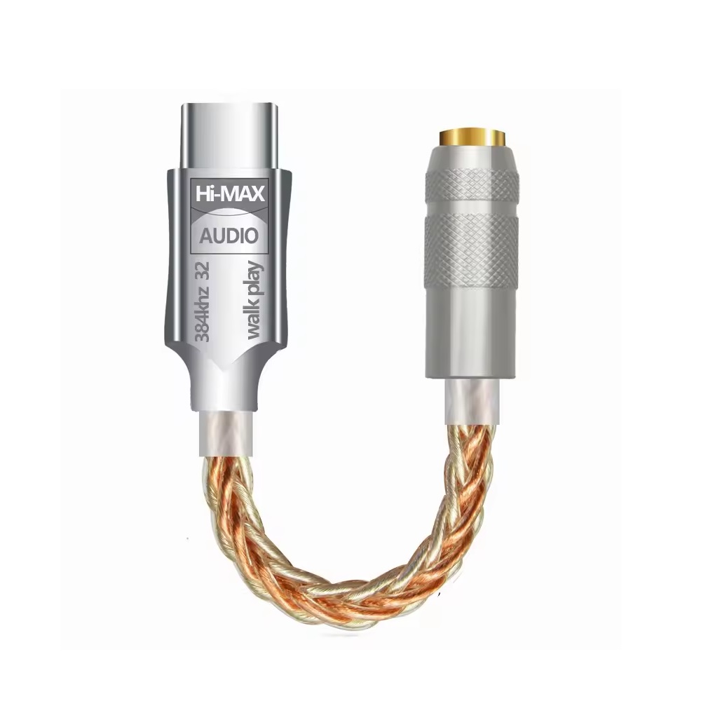 Convertidor De Audio Dac Usb C A Jack 3.5 Mm Hifi 384khz Cobre