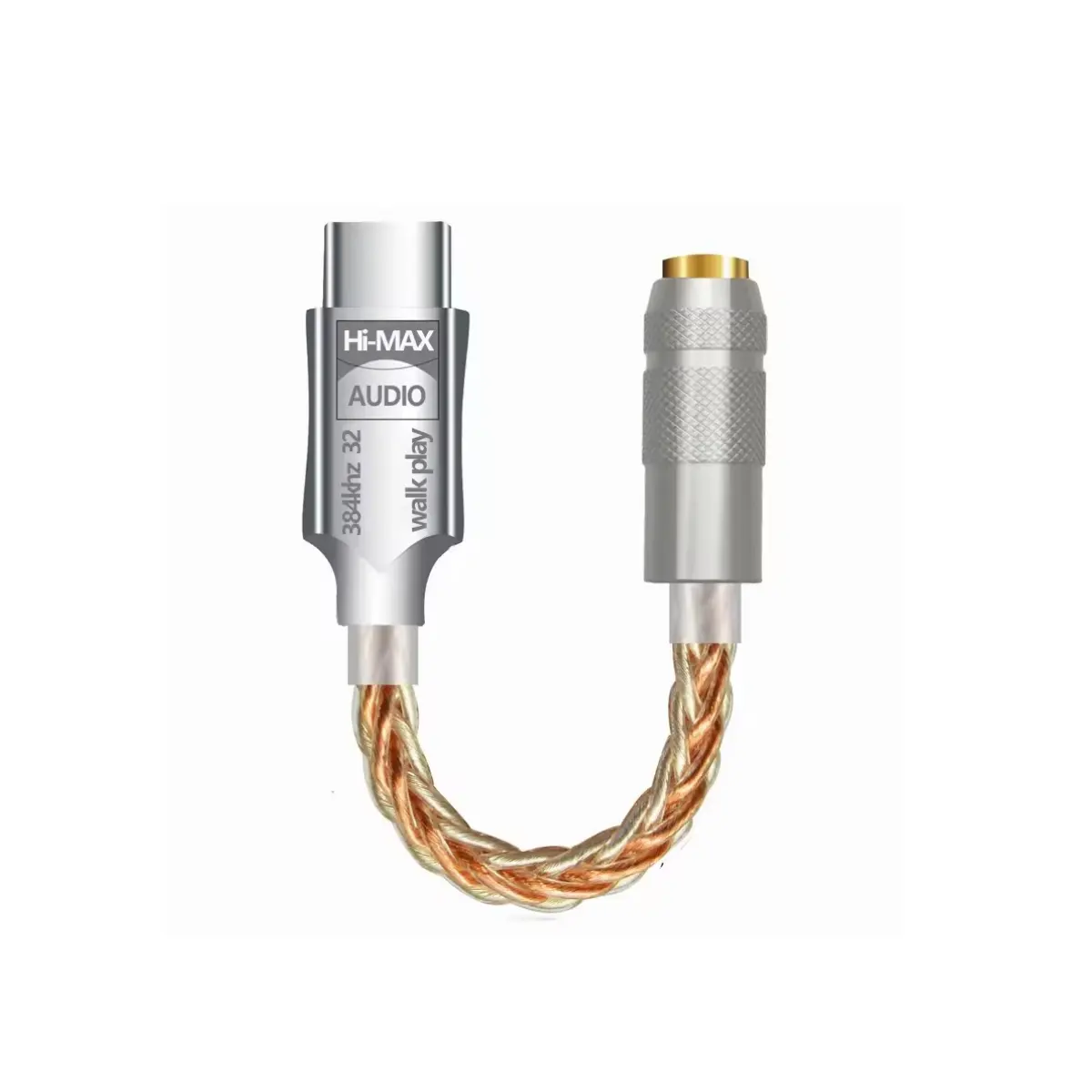 Convertidor De Audio Dac Usb C A Jack 3.5 Mm Hifi 384khz Cobre