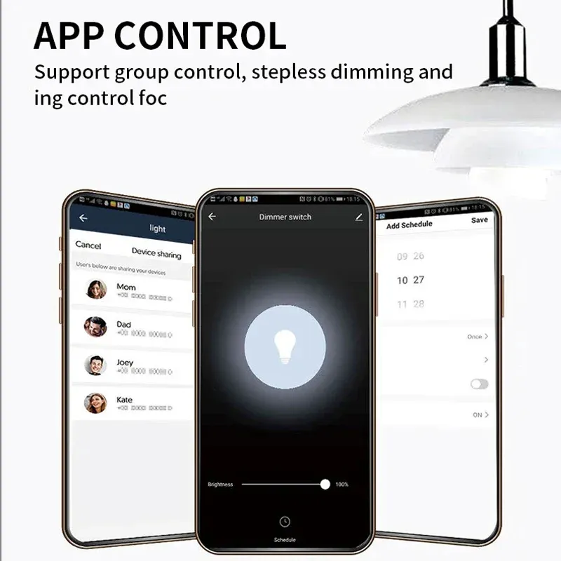 Dimmer Atenuador Inteligente Touch Wifi Tuya Smart Life Blanco
