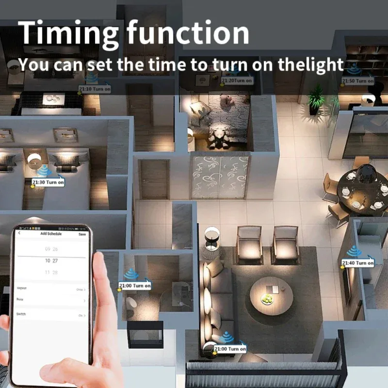 Dimmer Atenuador Inteligente Touch Wifi Tuya Smart Life Blanco