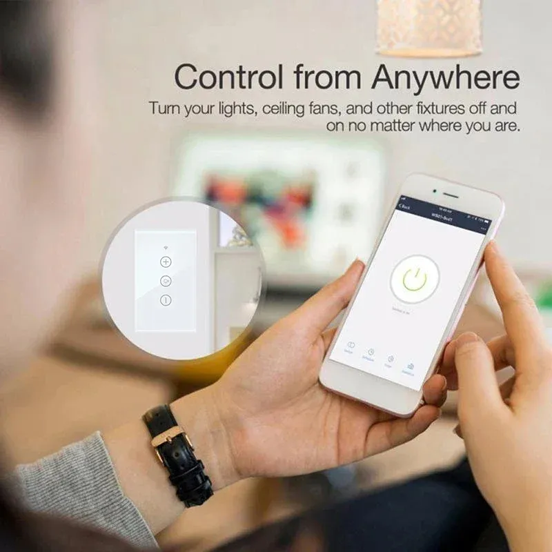 Dimmer Atenuador Inteligente Touch Wifi Tuya Smart Life Blanco