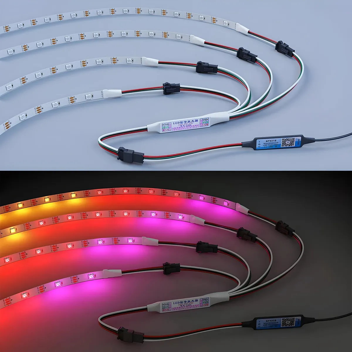 Divisor Amplificador Tira Led Digital Pixel 4 Canales Rgbic