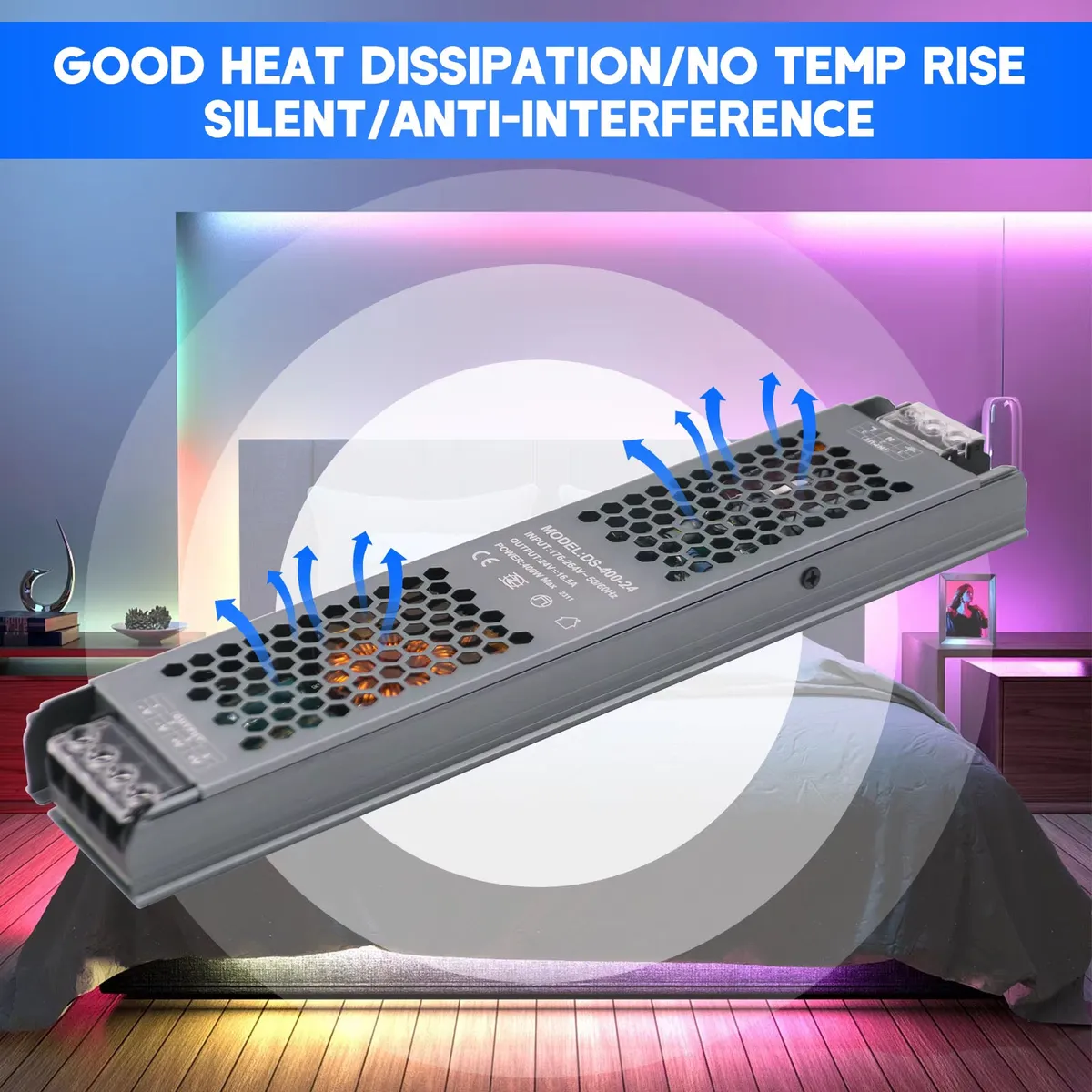 Fuente De Alimentacion Conmutada Driver Led 12v 200w 16a