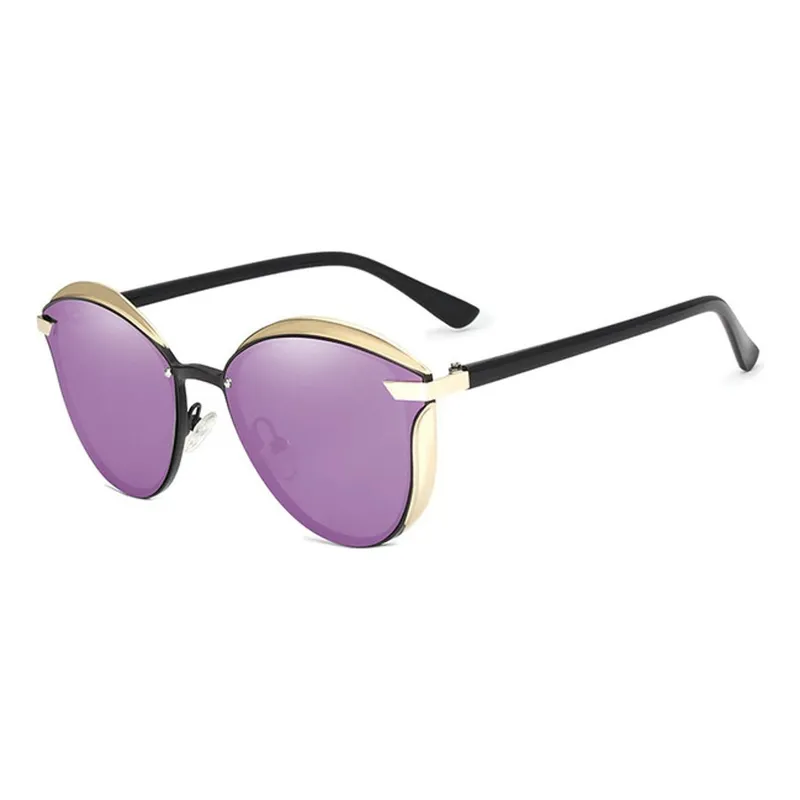 Gafas De Sol Polarizadas Mujer Barcur Bc8705 Uv400 Moradas Liso Morado Dorado Negro
