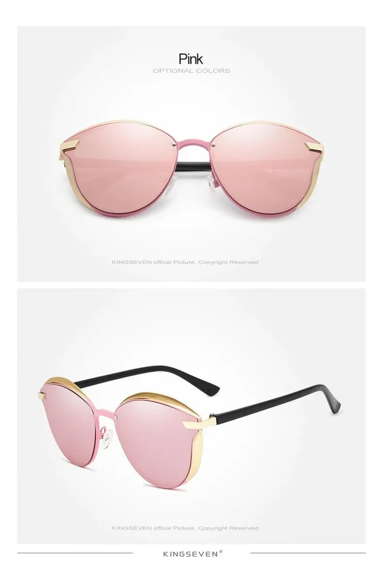 Gafas De Sol Polarizadas Mujer Barcur Bc8705 Uv400 Rosa Liso Dorado Negro