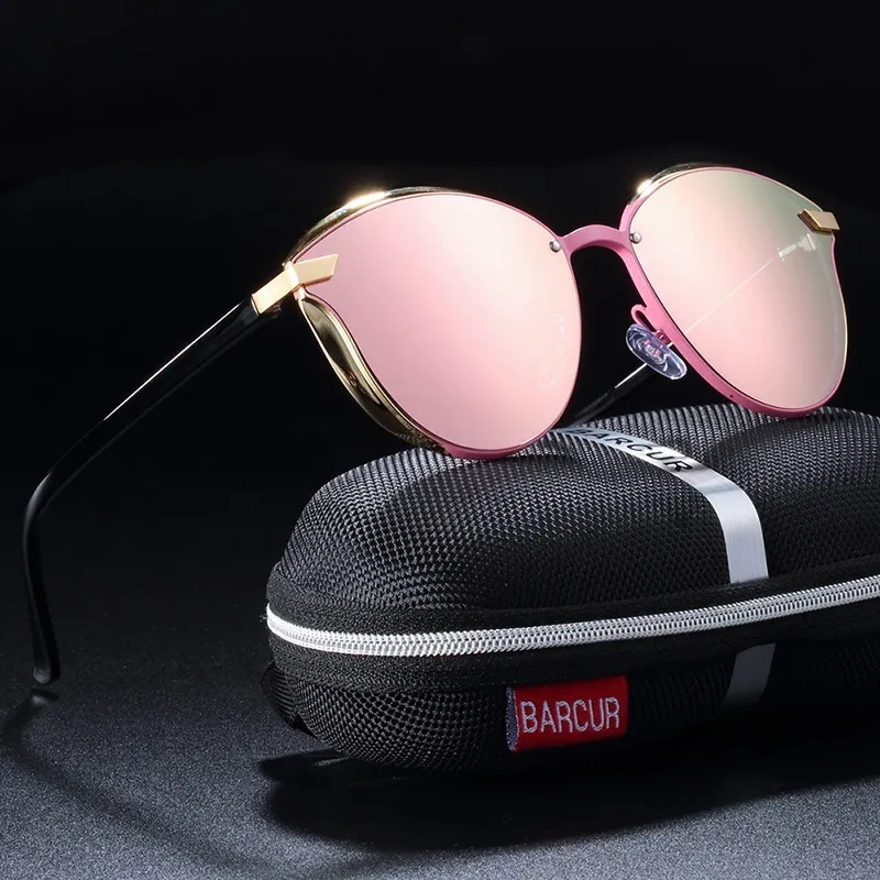 Gafas De Sol Polarizadas Mujer Barcur Bc8705 Uv400 Rosa Liso Dorado Negro