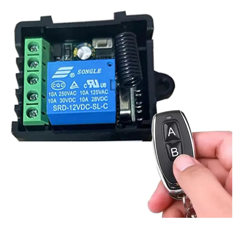 Interruptor Inalámbrico Rf433mhz Contacto Seco 10a C/ Mando