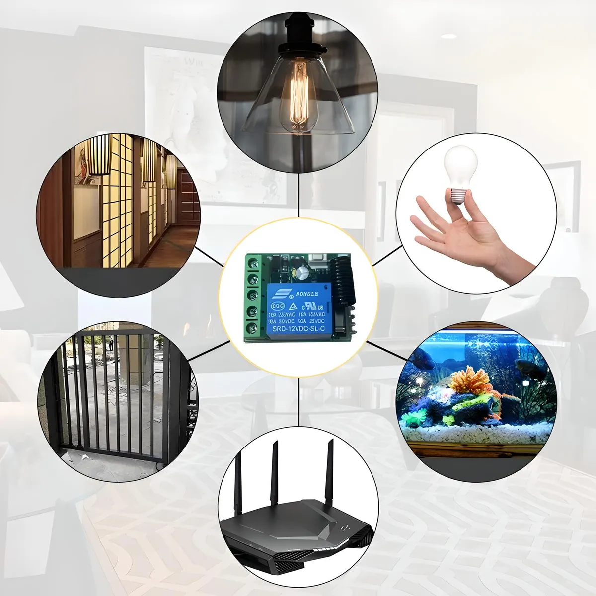 Interruptor Inalámbrico Rf433mhz Contacto Seco 10a C/ Mando