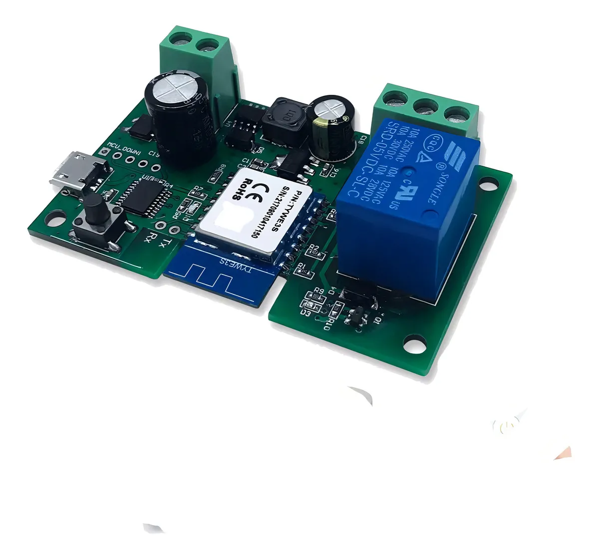 Interruptor Inteligente Relevador 1 Canal Contacto Seco 7V 32V Smartlife Alexa Google WIFI RF 1,000 W