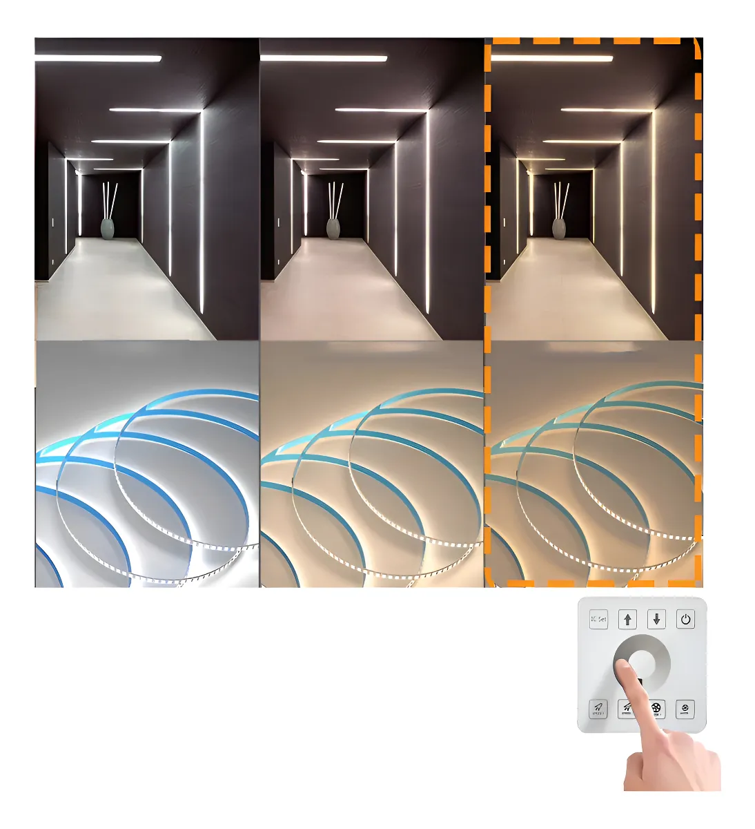 Kit 40m Tira Led Secuencial Efecto Agua Corriendo 24v - 40m Blanco Calido