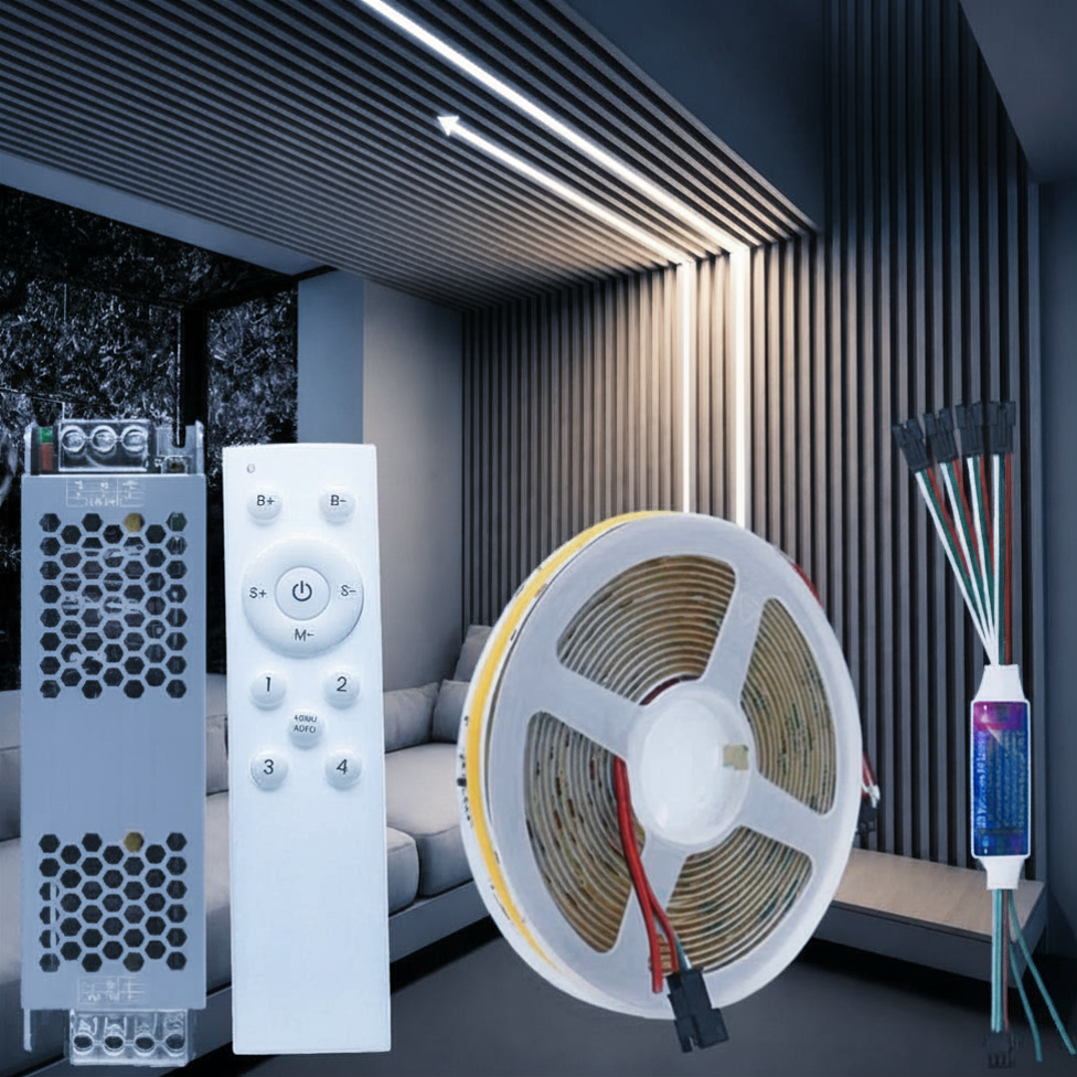 Kit Tira Led Cob Ws2811 Secuencial Efecto Agua Corriendo Blanco Frío