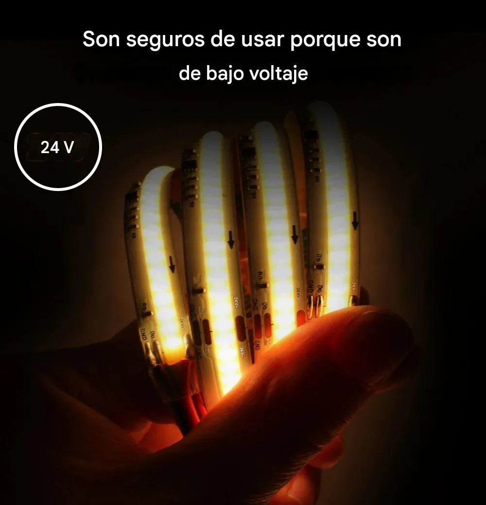 Kit Tira Led Secuencial Cob Control Controlador Sp636e Blanco Frío